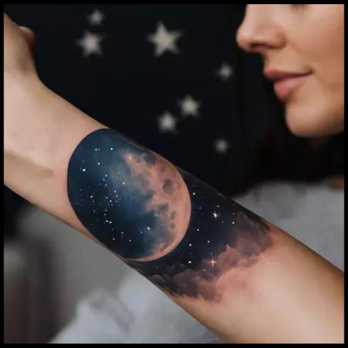 Night Dance: Stars in the Night Sky Tattoos