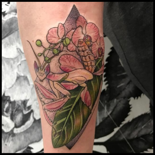 Orchid Mantis Tattoo