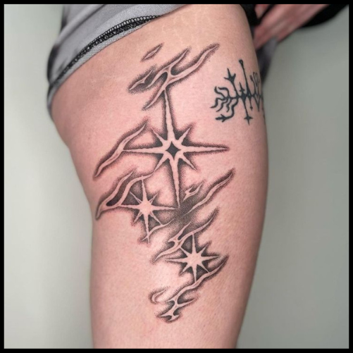 Outside the Lines Negative Space Tattoo