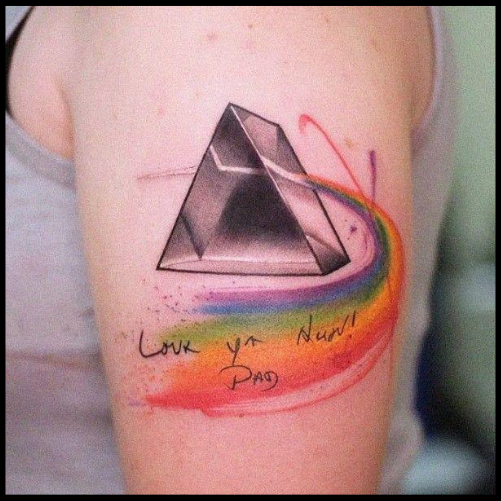 Pink Floyd Rainbow Tattoo Designs