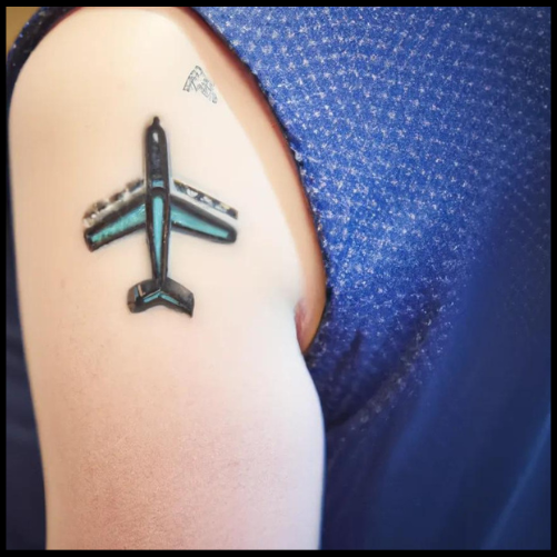 Plane Tattoo for Travelers Tattoo