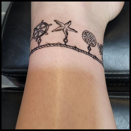 Polynesian Ankle Bracelet Tattoo