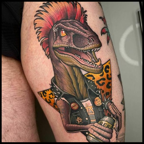 Punk Raptor Tattoo