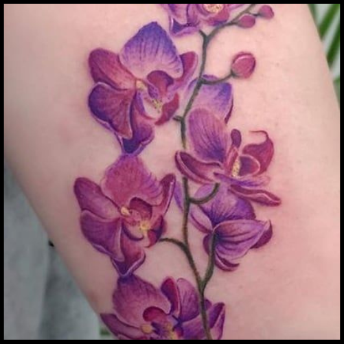 Purple Orchid Tattoo