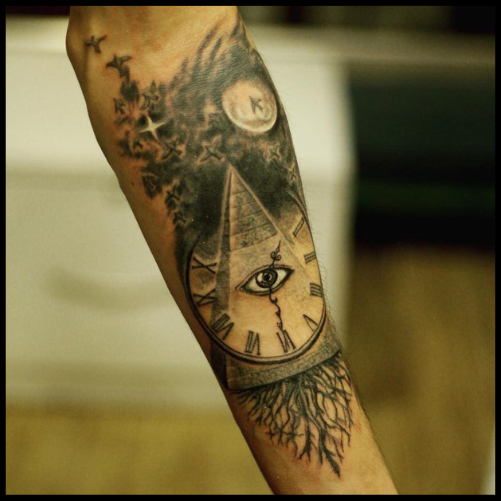 Pyramid Forearm Tattoo