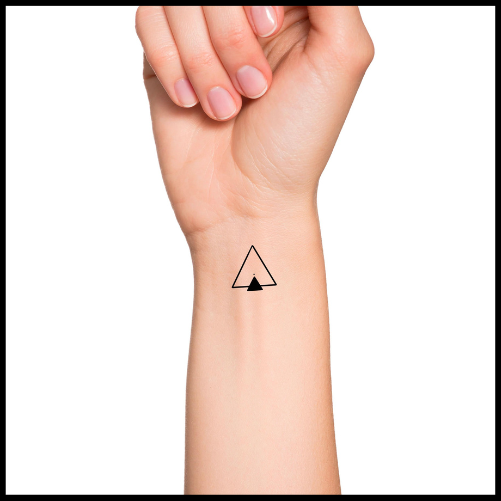Pyramid Linework Tattoo
