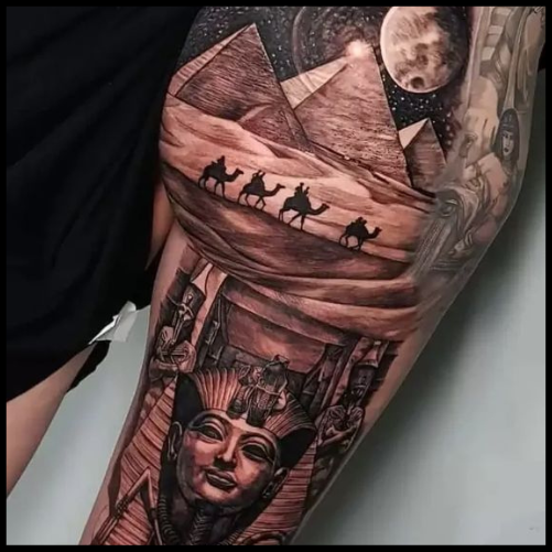Pyramid Sleeve Tattoo