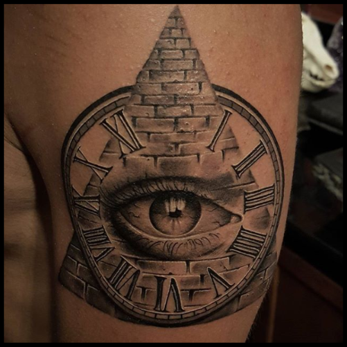 Pyramid with Eye Tattoo