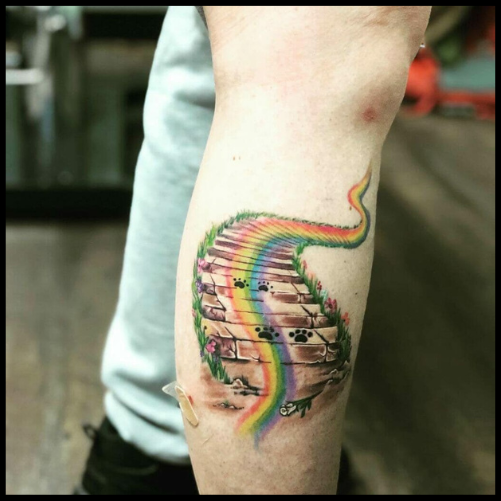 Rainbow Bridge Tattoo Heart Idea