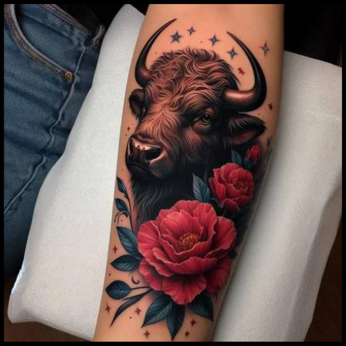 Red Rose Tattoo for a Taurus