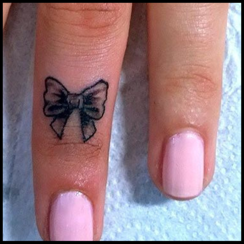 Ribbon Tattoo Finger Tattoo