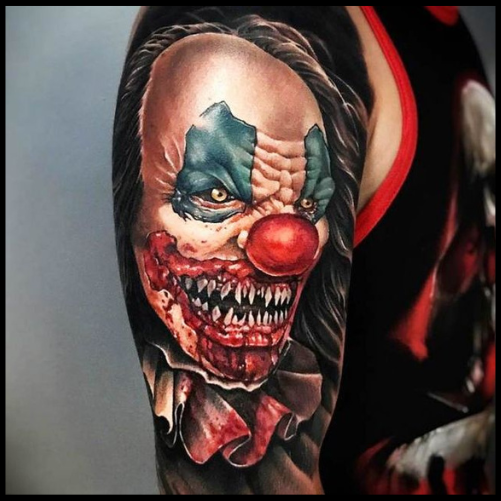 Scary Clown Tattoo