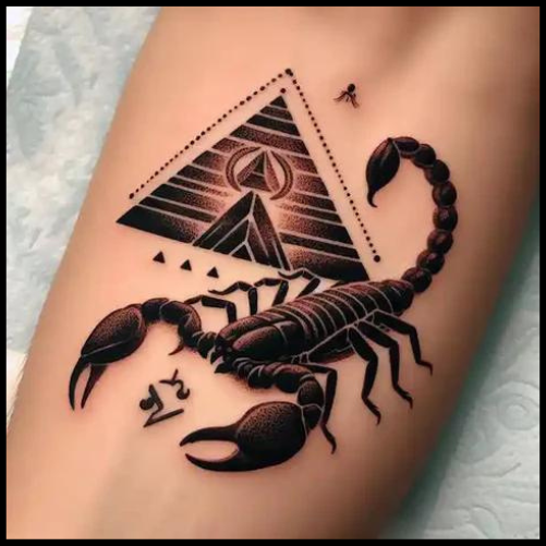 Scorpion and Pyramid Tattoo