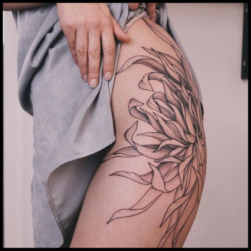 Side Thigh Tattoos thigh tattoo ideas for women
