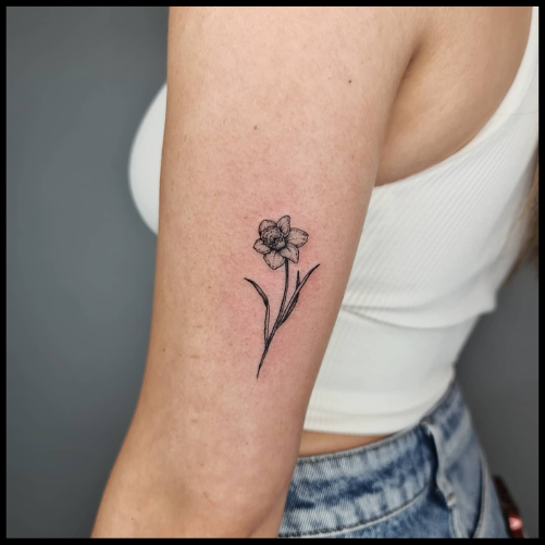 Simple Daffodil Tattoo