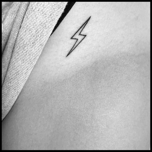 Simple Lightning Bolt Tattoo