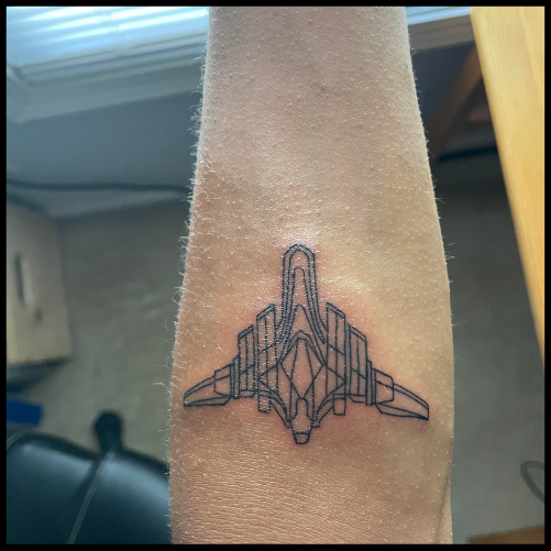 Spaceship Aquarius Tattoo