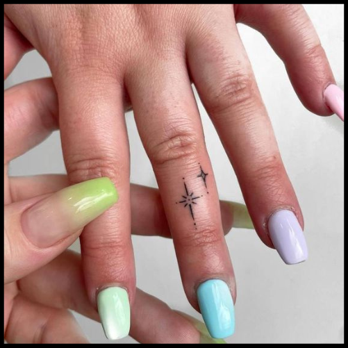 Star-Crossed Finger Tattoo Star-Crossed Finger Tattoo