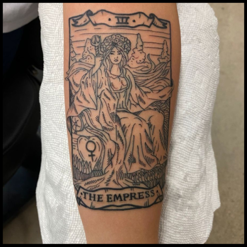 The Empress Tarot Card Tattoo
