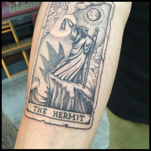 The Hermit Tarot Card Tattoo