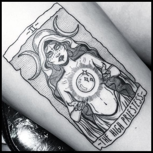 The High Priestess Tarot Card Tattoo