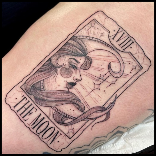 The Moon Tarot Card Tattoo