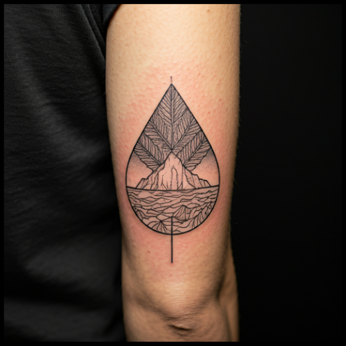 Thin-Lined Negative Space Tattoo Negative Space Tattoo Ideas