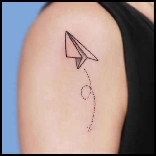 Throwing a Paper Plane Tattoo
