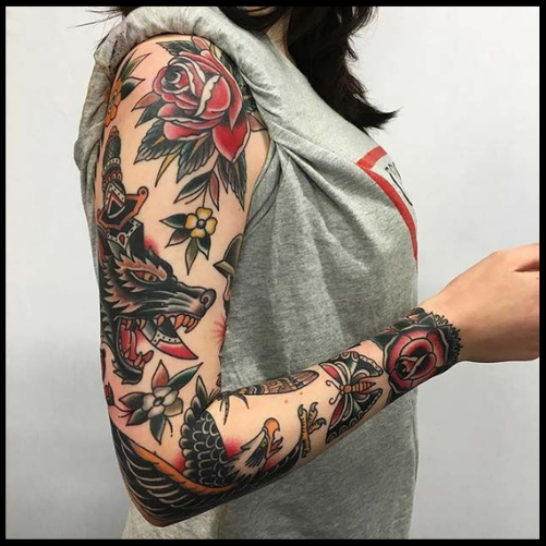 Traditional Sleeve Tattoo