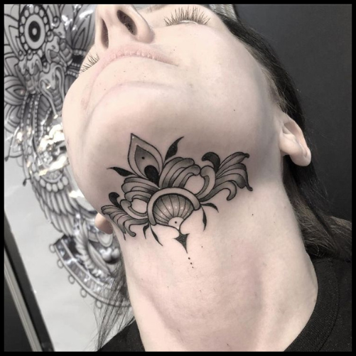 Under-the-Chin Neck Tattoos