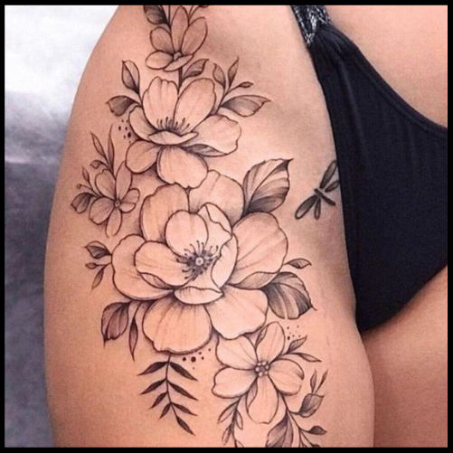 Upper Thigh Tattoo