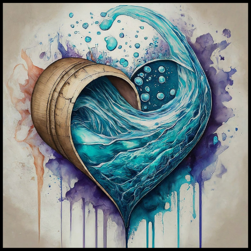 Water Heart Aquarius Tattoo