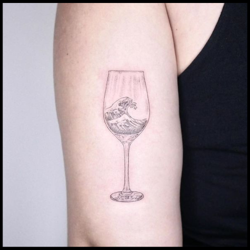 Wine Glass Taurus Tattoo