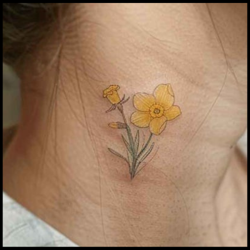 Yellow Daffodil Tattoo