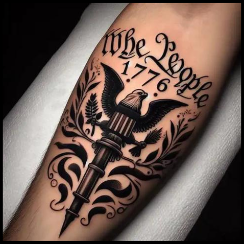 1776 Remembrance We The People Tattoo