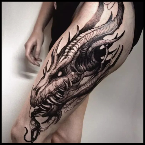 Alluring Gothic Dragon Tattoo