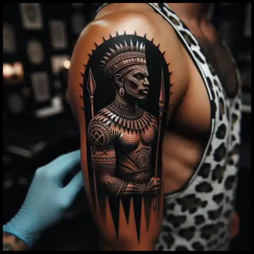Ambient African Warrior Tattoo Warrior Tattoo Ideas