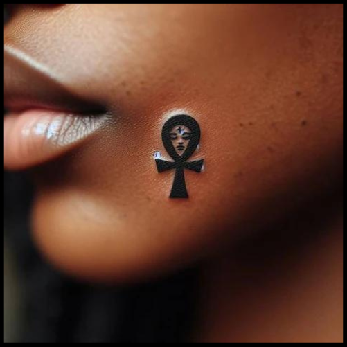 Ankh Face Tattoo