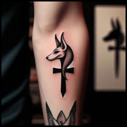 Anubis Ankh Tattoo