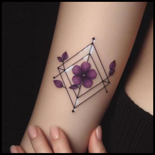 Basic Geometric Violet Tattoo