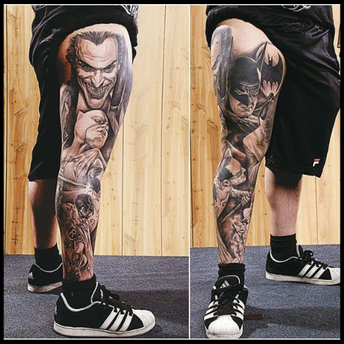 Batman Leg Tattoo