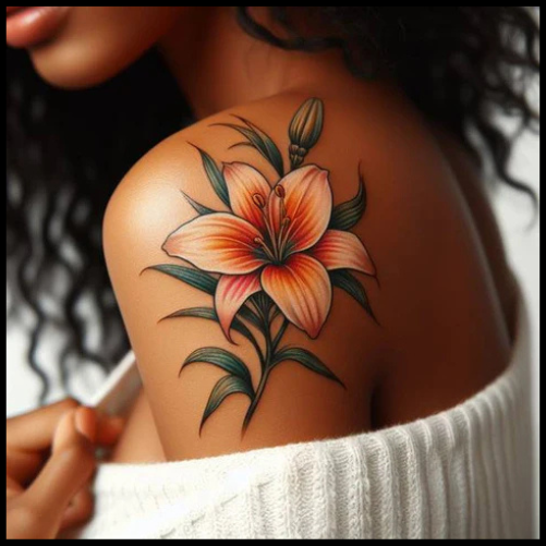 Be Real With A Realistic Lily Flower Tattoo