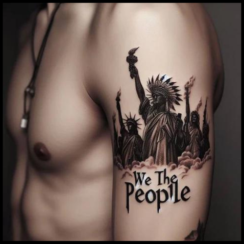 Bicep Strength We The People Tattoo
