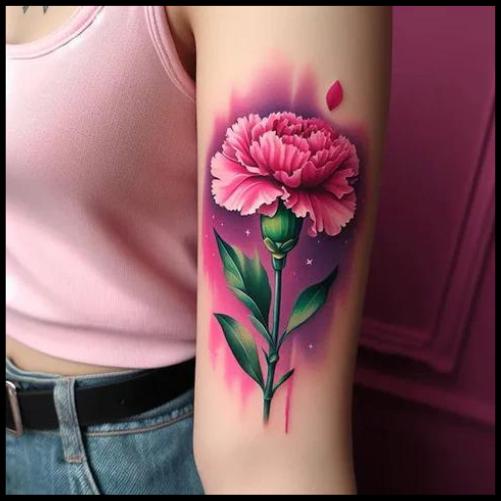 Carnation Tattoos with Meaning Carnation Tattoo Ideas
