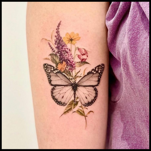 Carnation and Butterfly Tattoo Ideas for Nature Lovers