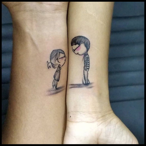 Cute And Heartwarming Couple Tattoo