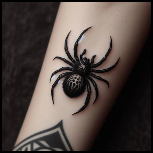 Deadly Gothic Spider Tattoo