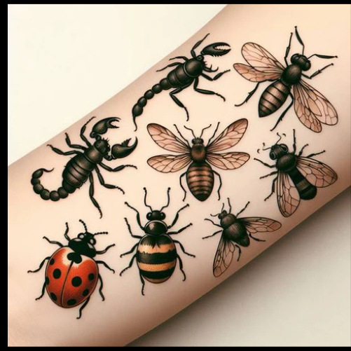 Deadly Scorpion Patchwork Tattoo