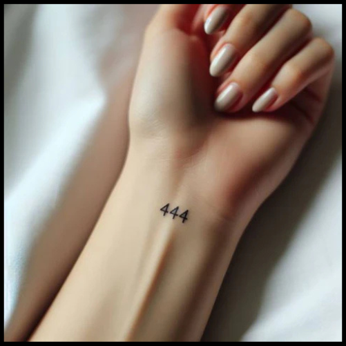 Discreet 444 Tattoo On Wrist 444 Tattoo Ideas