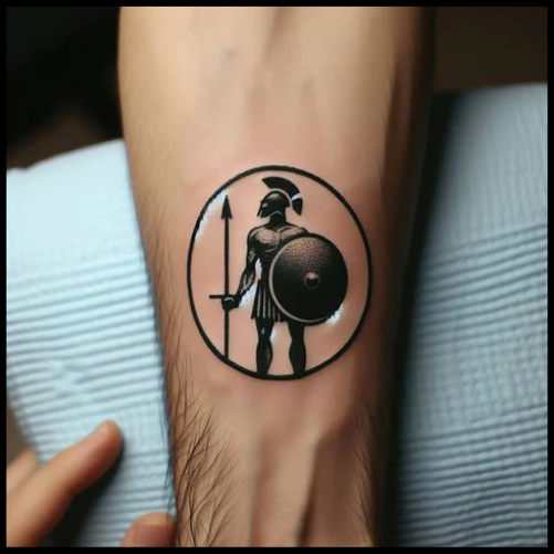 Discreet Warrior Symbol Tattoo